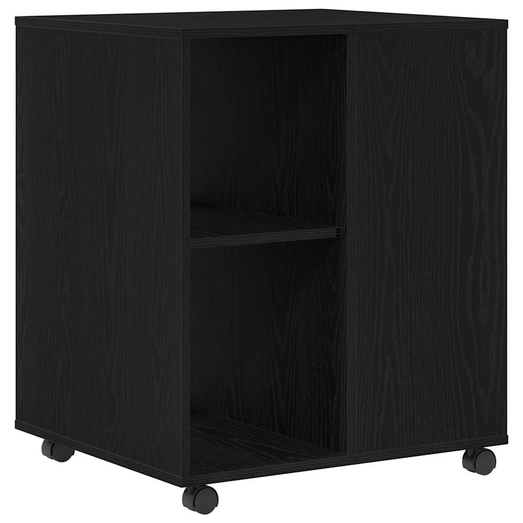 Storage Cabinet Black Oak Look 60 X 53 X 72.5 Cm