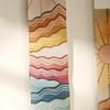 Macrame Wall Tapestry Mountain & Sunrise and Sunset Boho Home Decoration Tapestry Wall Hanging Room Decors Aesthetic Wall Decor