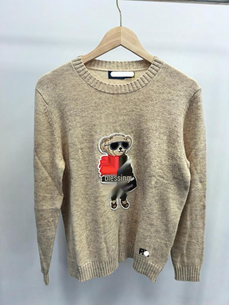 Women's High-Quality Wool Cashmere Teddy Bear Sweater, Autumn/Winter 2025