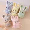 Cute Rabbit-Shaped Coral Fleece Souvenir Towel for Weddings and Events