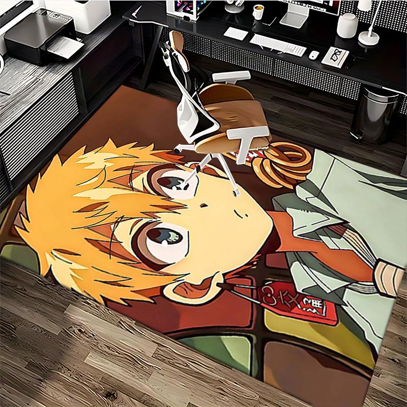 1pc Anime Character Design Chair Mat, Tanjiro Kamado Inspired Office Rug, Non Slip Carpet for Home and Office Decor, Suitable for A
