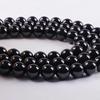 Natural Black Agate Beads for DIY Bracelet Jewelry - Round Spacer Beads