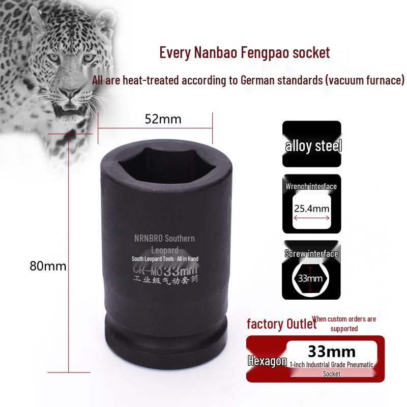 Industrial Grade Heavy Duty 1-Inch Pneumatic Hex Socket for Truck Tires