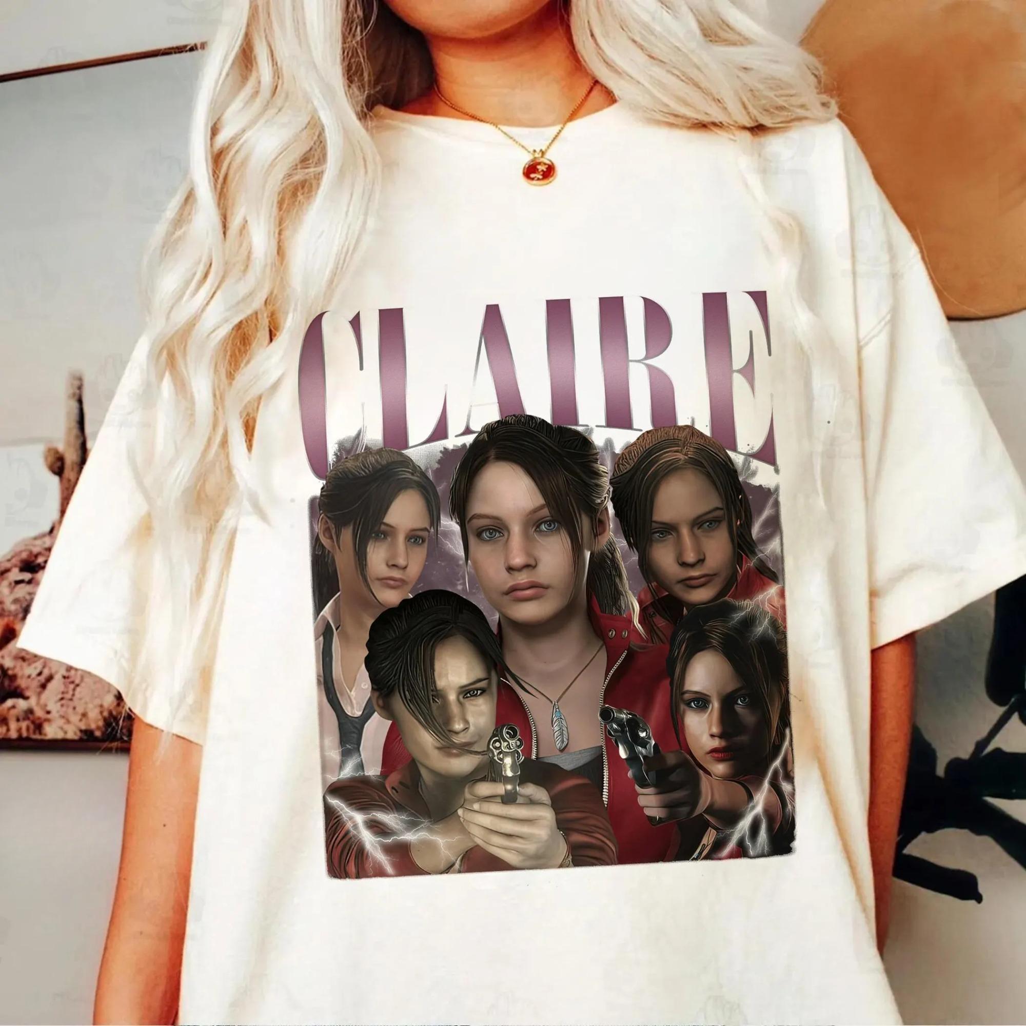 Resident Evil Claire Printed Tshirt Womens SpringSummer Fashion Trend Pure Cotton Top Neutral Short Sleeve Tshirt S