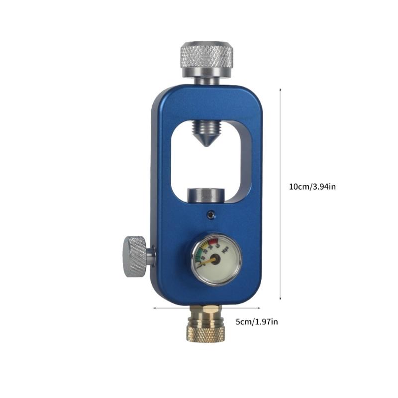 Scubas Diving Tanks Refill Adapter With Gauge and Hose Aluminum Alloys Diving Oxygen Cylinder Refill Adapter Enduring