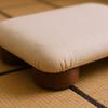 Small Rectangular Japanese Tatami Low Stool White Textile