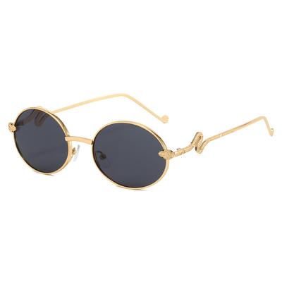 JYL Oval Snake Pattern Sunglasses Women Luxury Metal Daily Fashion / 98153