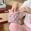 Floral Print Drawstring Coin Purse Lipstick Makeup Bag Travel Organizer Keys Earphone Storage Bag Makeup Pouch Cute Purse Wallet
