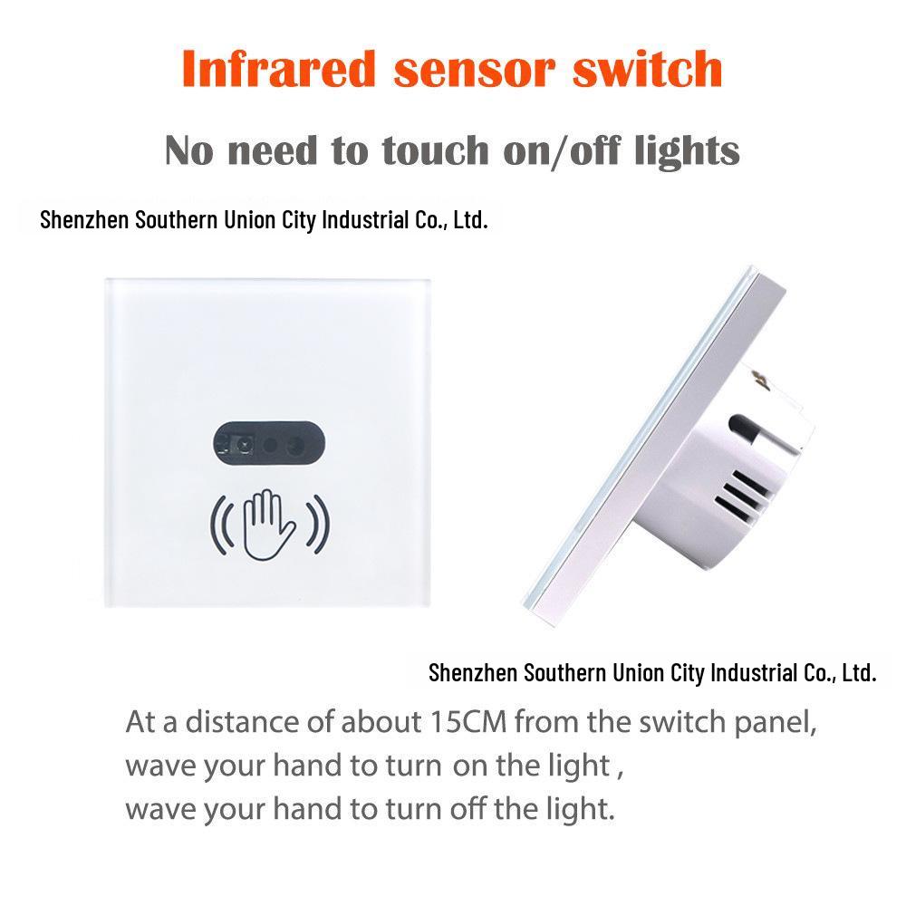 Senzor Infraroșu Tip 86: Comutator cu vală standard britanic/european hands-free