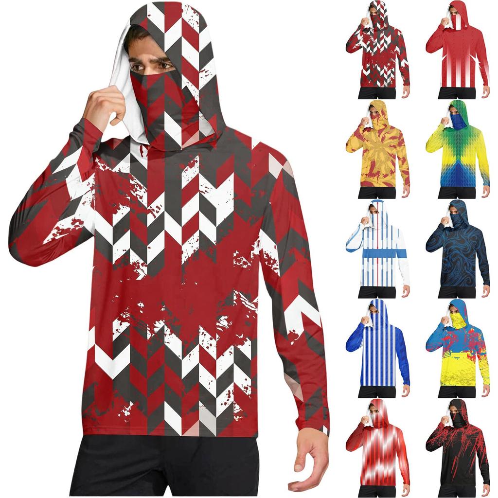 Men's Casual Hooded Long Sleeve Sunscreen Top