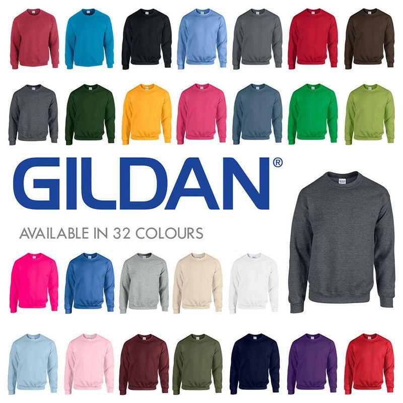 Sweatshirt clasic Gildan Heavy pentru adulți, cu gât rotund, simplu, pulover, pentru îmbrăcăminte de lucru elegantă și confortabilă