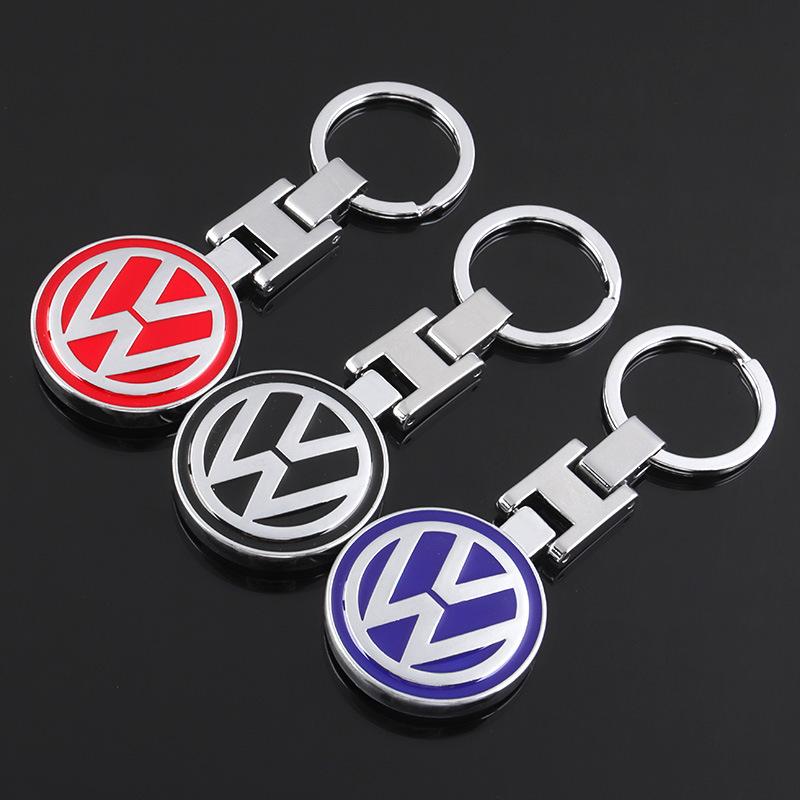 For VW NSKX-F25 New Double sided Key Ring for VW Volkswagen Golf Polo Passat Touran Jetta Metal Car Keychain Pendant Interior Mouldings IF9