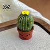 Potted Plant Magnet Cartoon Cactus Fridge Resin 3D Mini Magnetic Home Decor Plants Refrigerator Kitchen Office Decoration