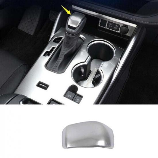 Silver Titanium Cover Trim Console Gear Shift Knob For Toyota Highlander 2020-23