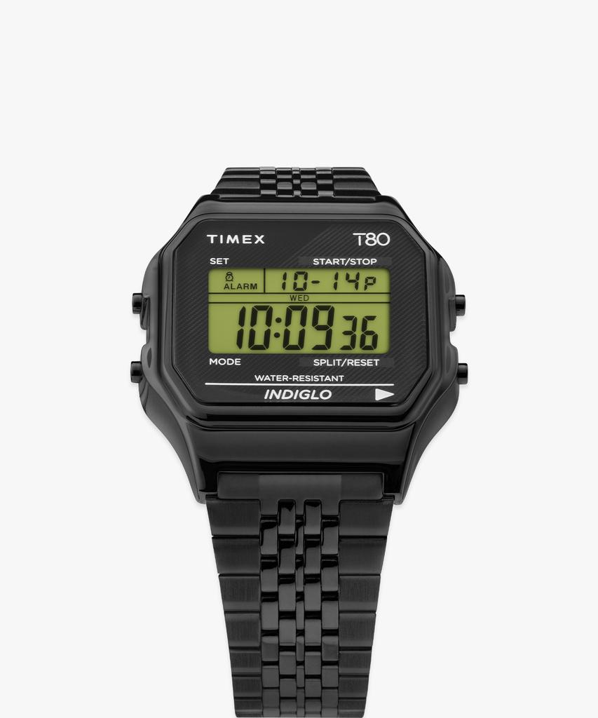 Taimaegseu T80 All Black Metal Strap Digital Watch 34Mm