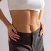 Women's metal chain belt double layer body chain casual rhinestone heart waist chain