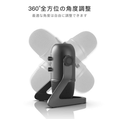 FIFINE USB Microphone, Condenser Microphone, Unidirectional, with 3.5mm Earphone Jack, Adjustable Input/Output Volume, Rotating Microphone Stand with