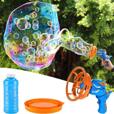 Bubble Guns, Dinosaur Bubble Machine with 1 Bottle of 250ML Bubble Liquid for Kids, Bubble Blower Bubble Blaster Party Favors