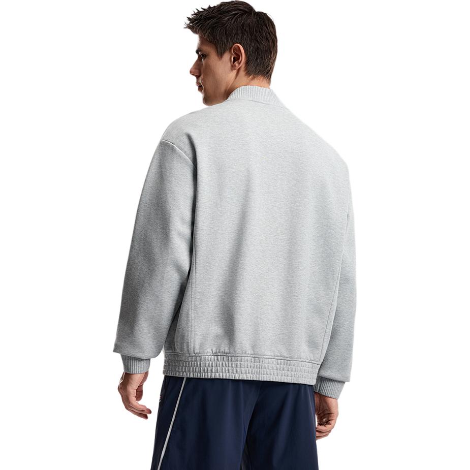 Fila Tennis Sports Minimalist Loose Fit Stand Collar Zip Knit Sweater Unisex Sweater A51U613501F-MG