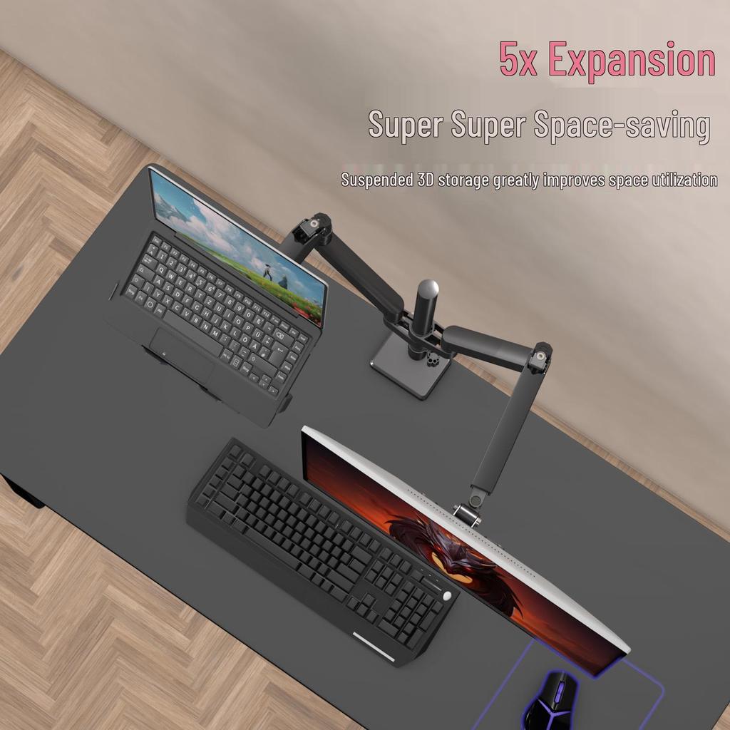 TM-02 No-Drill Laptop Stand & Monitor Riser Arm