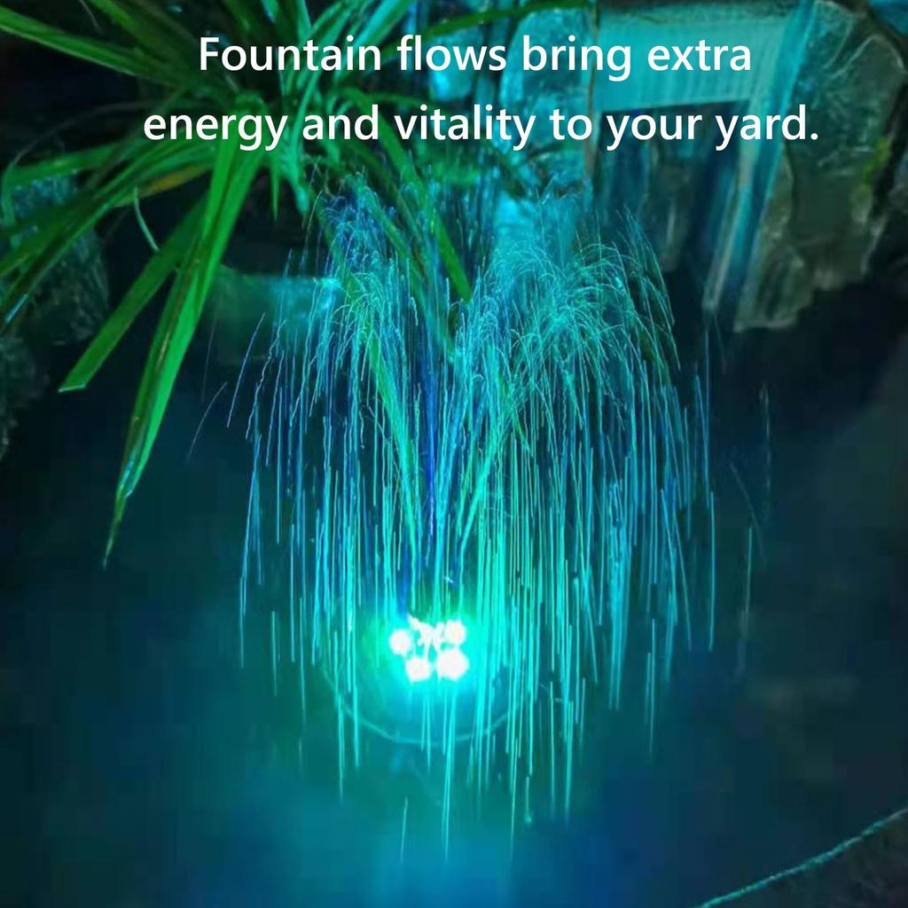 Solar Light Fountain Outdoor Solar Pond Pump with 7 Effects Solar Water Pump Solar Floating Fountain Pump Garden Bird Bath