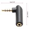 Wearproof 90 Degree Right Angle 3.5mm Angle Male To Female Headphone Adapter