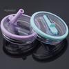 40oz Tumbler Flip Straw Lid Replacement Leak-Proof Splash Resistant Cover for Cup BPA-Free Reusable Glass Lid with Folding Straw