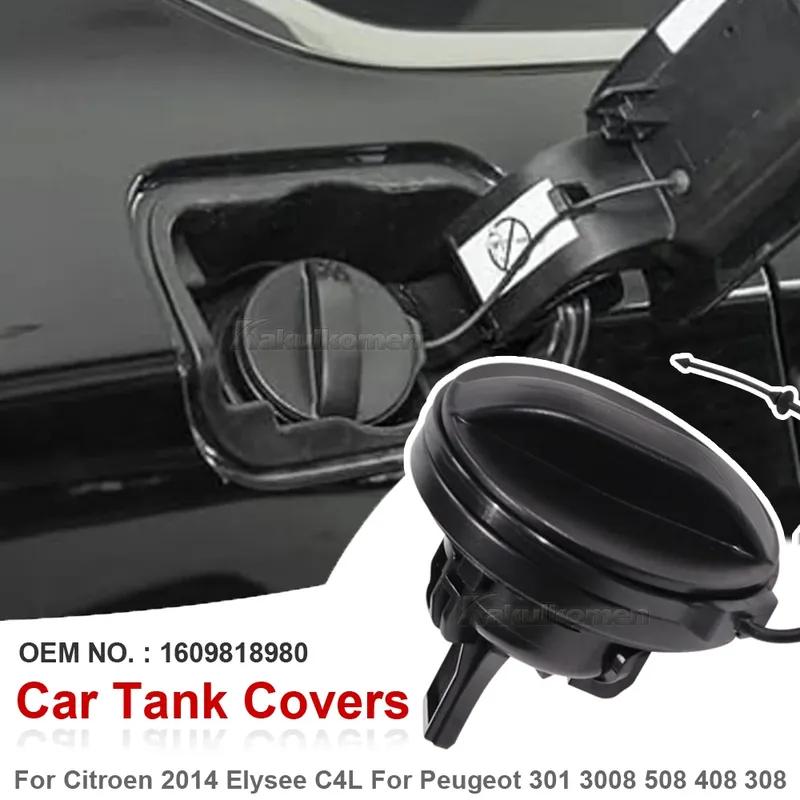 New 1609818980 Car Oil Fuel Filter Fuel Tank Cap Cover Fit For Peugeot 301 3008 508 408 308 Citroen 2014 Elysee C4L Auto Parts