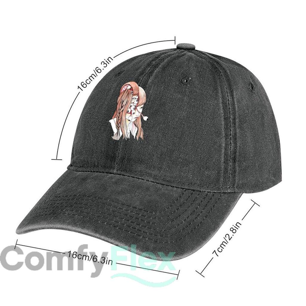 Surreal Girl with Eyes Illustration Fashion Washed Baseball Cap Hat Outdoor Activities