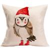 Winter Forest Cartoon Animals Linen Pillowcase Home Living Room Sofa Car Office Cushion Cover 45*45Cm