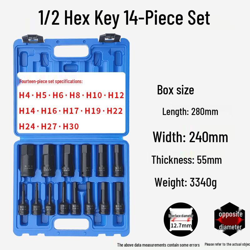 Hexagonal High Hardness Air Screwdriver & Pneumatic Wrench (1/2 Inch) with Socket Bit