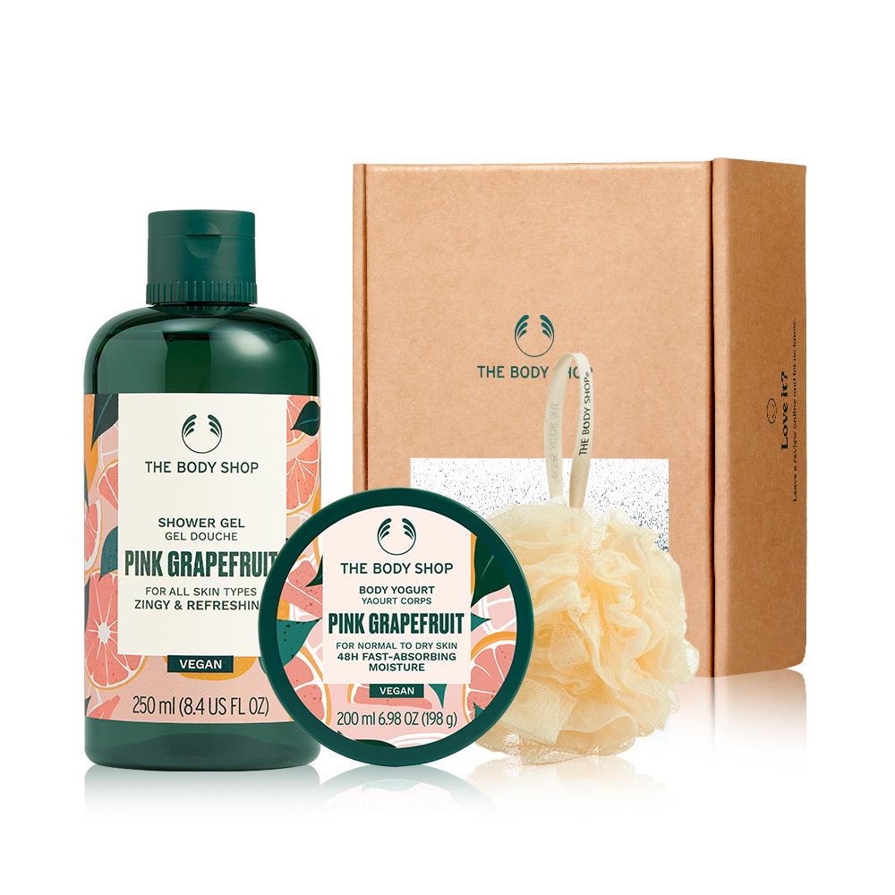 [The Body Shop] Pink Grapefruit Shower Gel & Body Yogurt 2-Piece Gift Set (Shopping Bag)