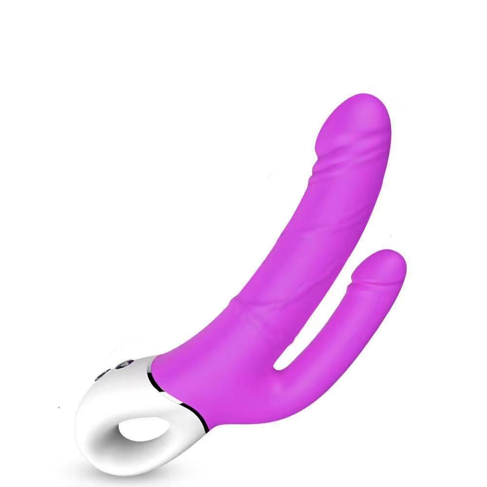 Female Vaginal Massager Double Dildo 9 * 9 Vibration Vibrator Dildo G Spot Anal Powerful Vibrating Toy Female Masturbation for Women Couple