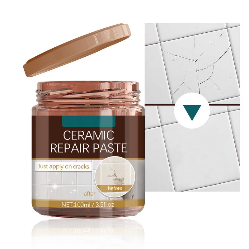 Pasta per Riparazione Ceramica Asciugatura Rapida Bianco Crepe Porcellana Scheggiatura Kit Riparazione Porcellana Vasca Piastrelle Pasta Riparazione Epossidica Alta Lucentezza