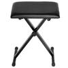 Foldable Keyboard Stool Padded Seat X Frame Chair Adjustable Height Piano Bench Black