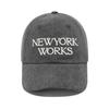 [NEWYORKWORKS]_SIGNAUTRE LOGO BALL cap_CHARCOAL