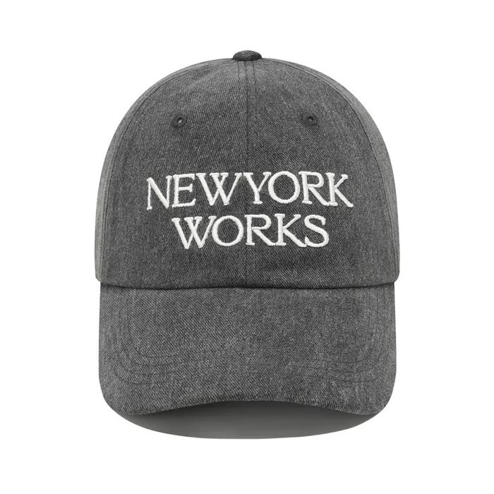 [NEWYORKWORKS]_SIGNAUTRE LOGO BALL cap_CHARCOAL