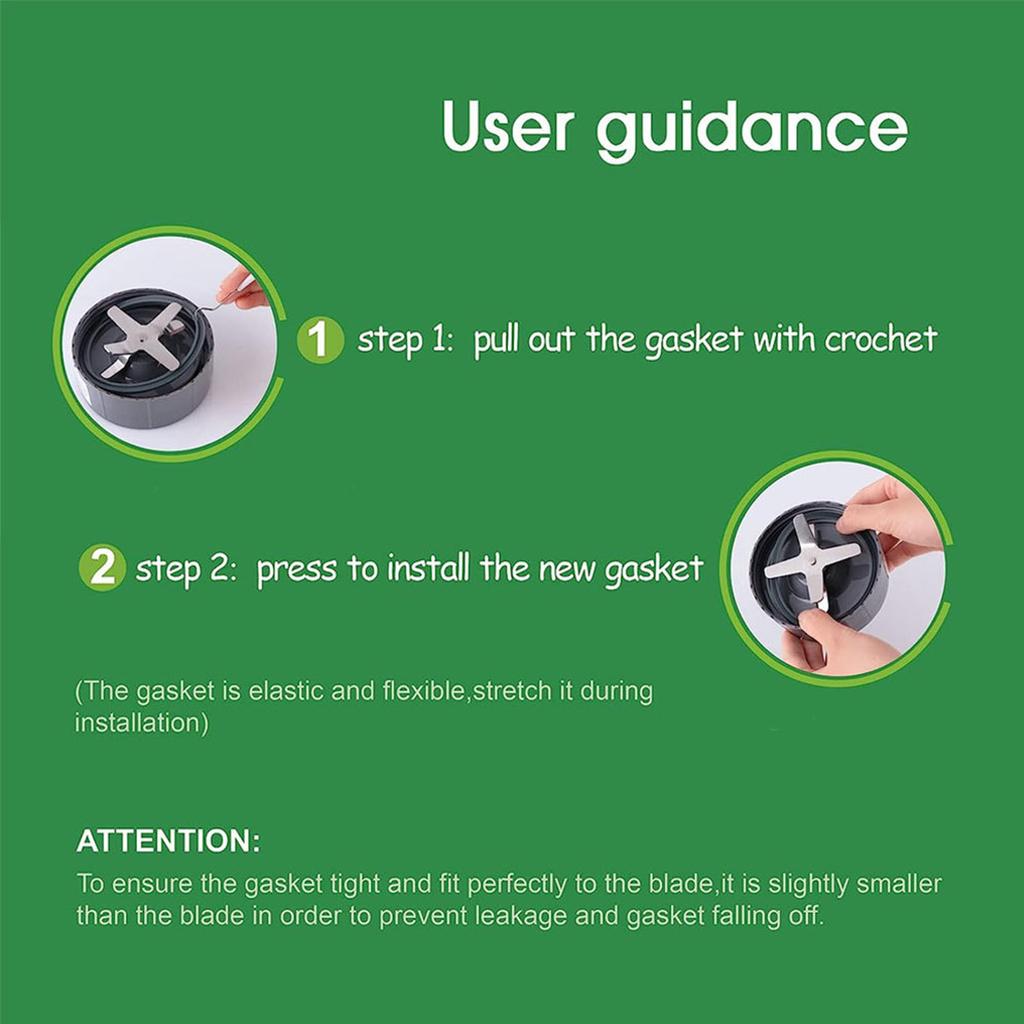 Gummitetningsringer Juicertetningsringer Pakninger Blenderpakning Juicepresse Tetningsring Erstatningsverktøy for NB900W/600W