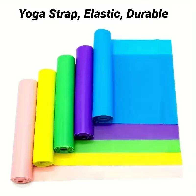 Yoga Pilates Portable Resistance Band Long Training Stretch Bands For Physical Therapy Lower Body Home Strength Elastic Exercise