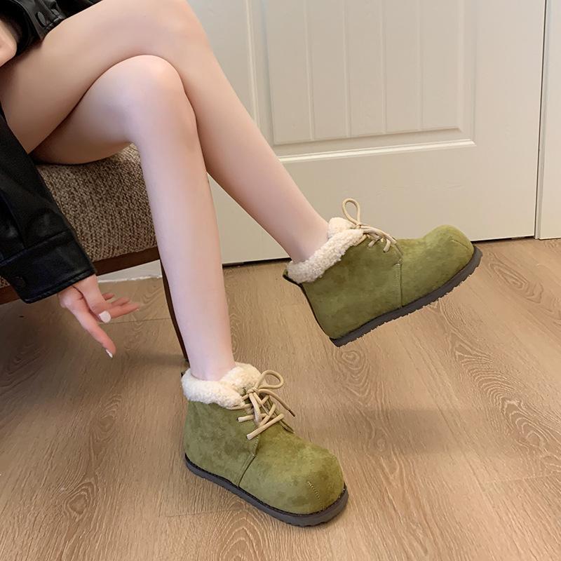 Women's Soft Elastic Cold Warm Padded Snow Boots Thick-soled Height Increase Non-slip Wear-resistant Outdoor Leisure Sports Cotton Boots