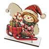 Festive Snowman Paper Napkin Stand Holder for Dining Table, Wood Vertical Wooden Organizer Table Dispenser, Christmas Tissue Storage Holiday