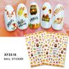 12 Sheet/set 3D Nail Stickers Autumn Winter Maple Leaf Transfer Sliders Paper Nail Decals for Manicures Wraps Tip