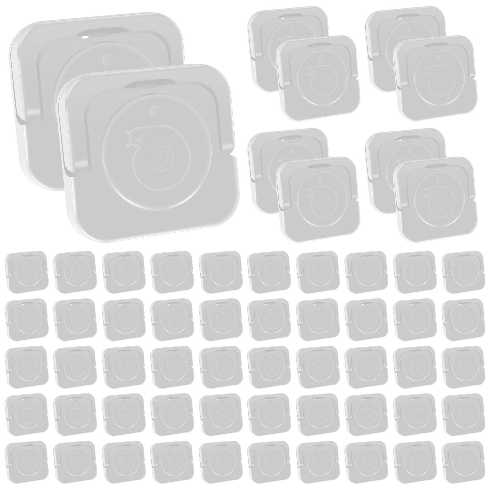 

50Pcs Electrical Safety Socket Protective Cover Children Anti Electric Shock Protectors With Hidden Handle for US 3 Prong Outlet 50Pcs білий