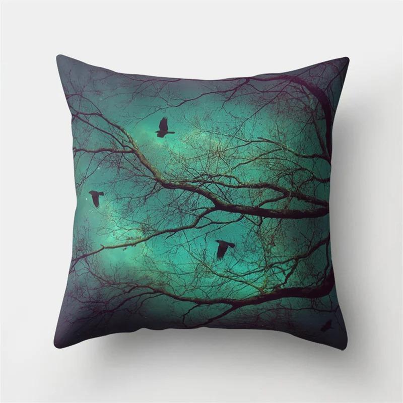 Office Living Room Home Pillowcase Night Moonlight Scenery Pillowcase Car Ornaments