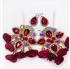 Kaimei Fashion Jewelry Boho Earrings Big Earrings for Women Rhinestones Pendant Crystal Statement Drop Earrings Fashion Jewelry