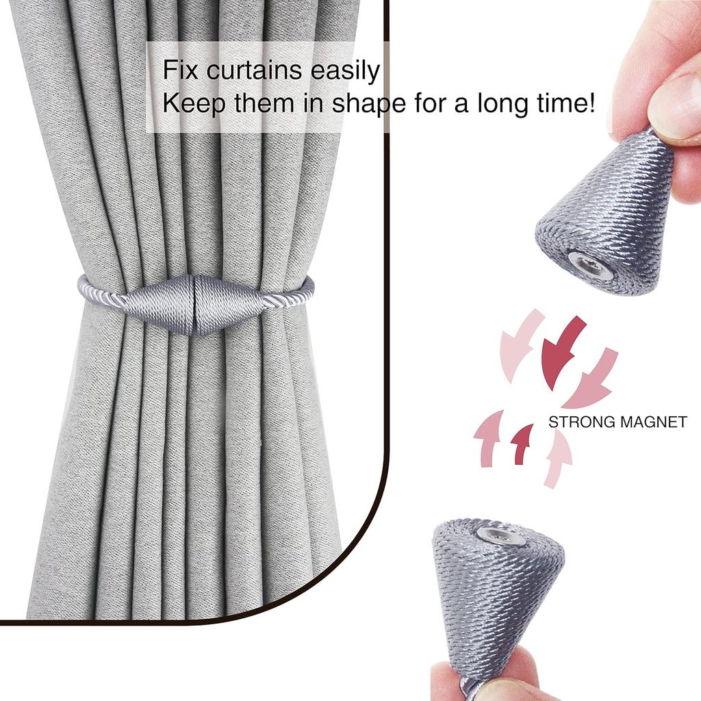 Magnetic Curtain Tieback No Drill Curtain Holder Cylinder Curtain Buckle Curtain Tie Clip Home Curtain Accessories