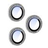 For iPhone 14 Pro/14 Pro Max Camera Lens Protector Glitter Decor Metal Frame Lens Film with Installation Tool