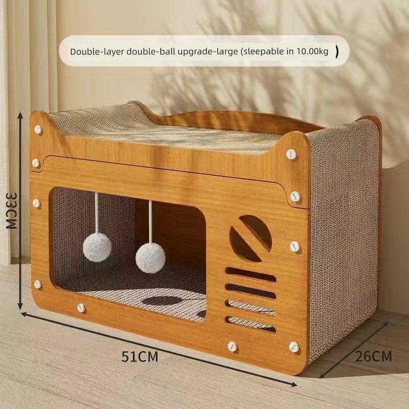 

Специальное предложение Обработка Когтеточка для кошек Кошачий домик Многосторонняя Царапанье Круглый год Нейтральная Кошачья когтеточка Защита от царапанья Диван Зоотовары TV Cat Sofa Double-Layer Dual-Use Cat Nest