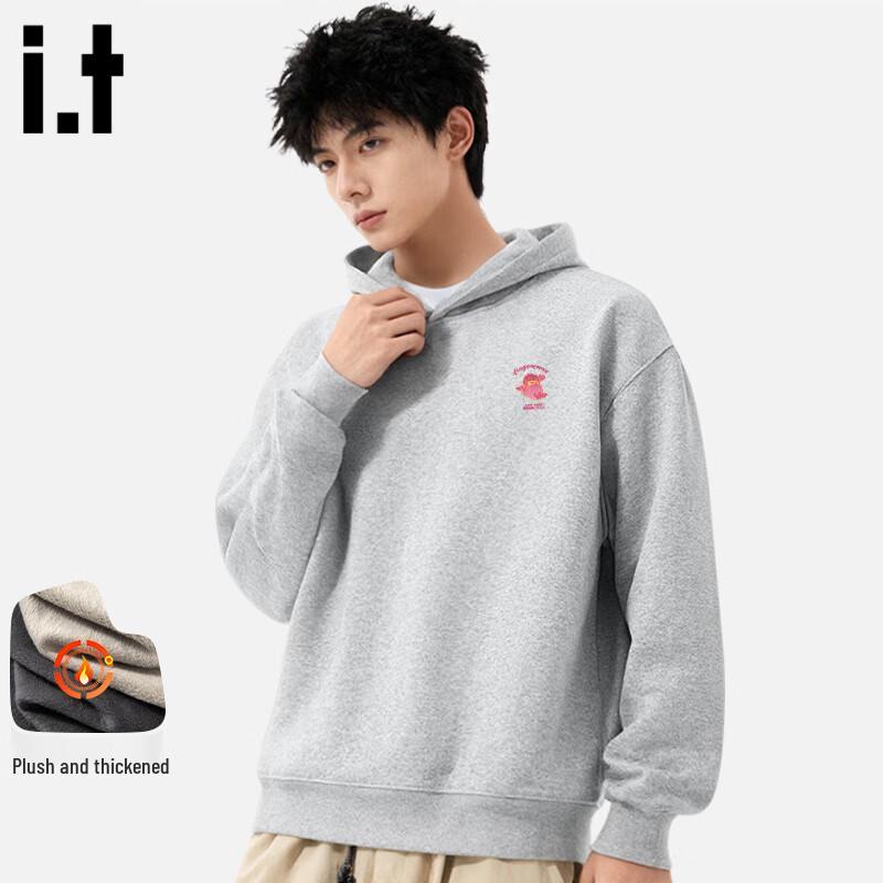 Fingercroxx IT Men's Chinese Style Fleece-Lined Hooded Sweatshirt