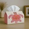 1pc Tribal Geometric Modern Tissue Box Cover | Turtle Totem Coral High-Quality, Durable, Lightweight, Foldable Storage, Ideal for Living Room and Dini